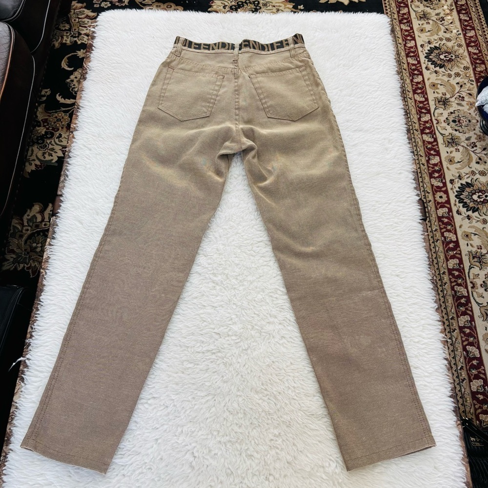 Fendi High Waist Women’s Tan Pants size EU 43 US 29 - Picture 4 of 16